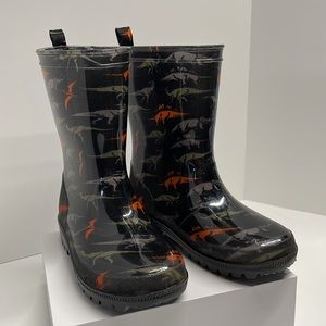 Kids Rubber Rain Boots, dinosaur print 🦕 Size 1
